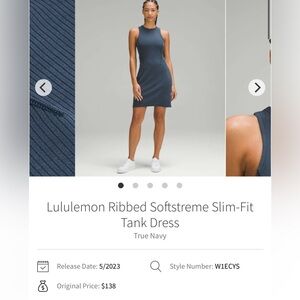 Lululemon Ribbed Softstreme Dress 14 Nwt